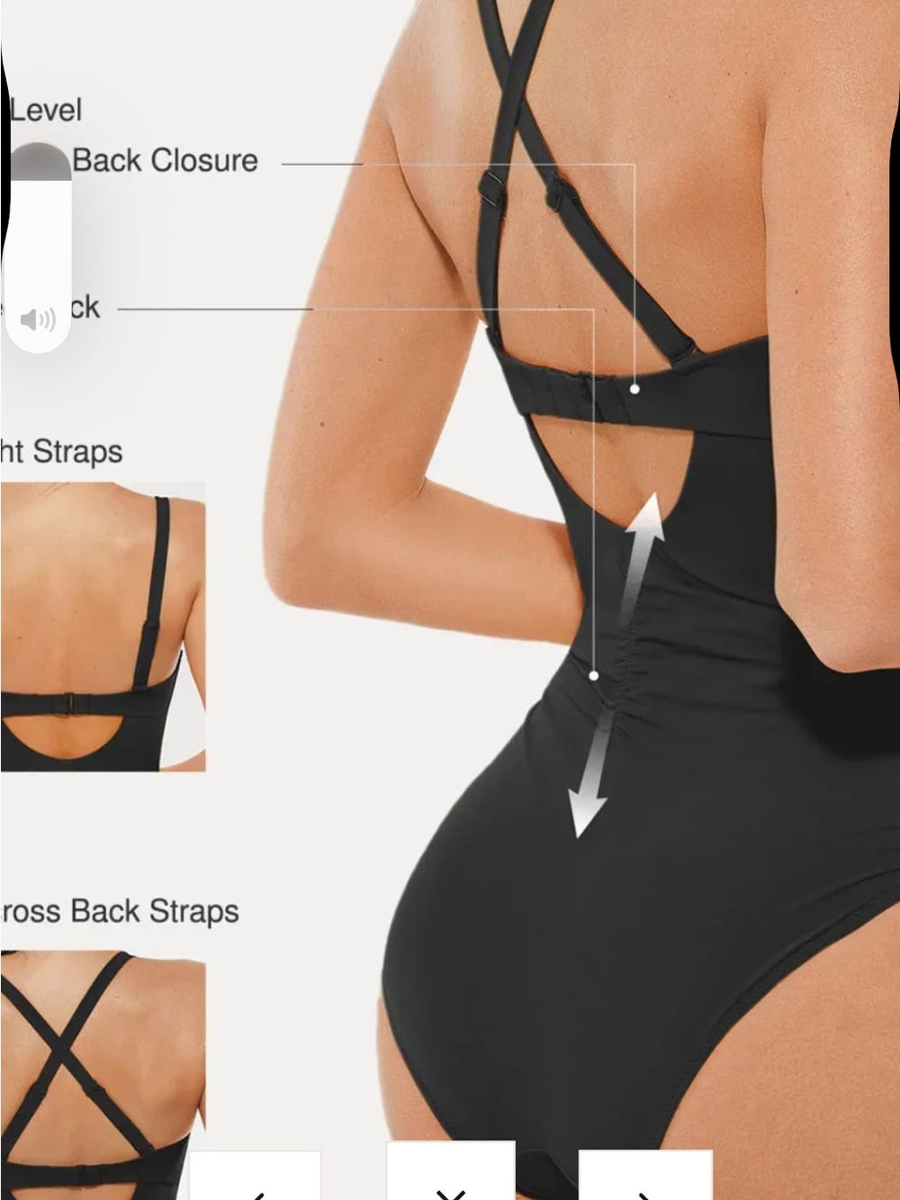 Nwt Popilush Mesh Inset Tie-Side Sculpting One-Piece Swimsuit